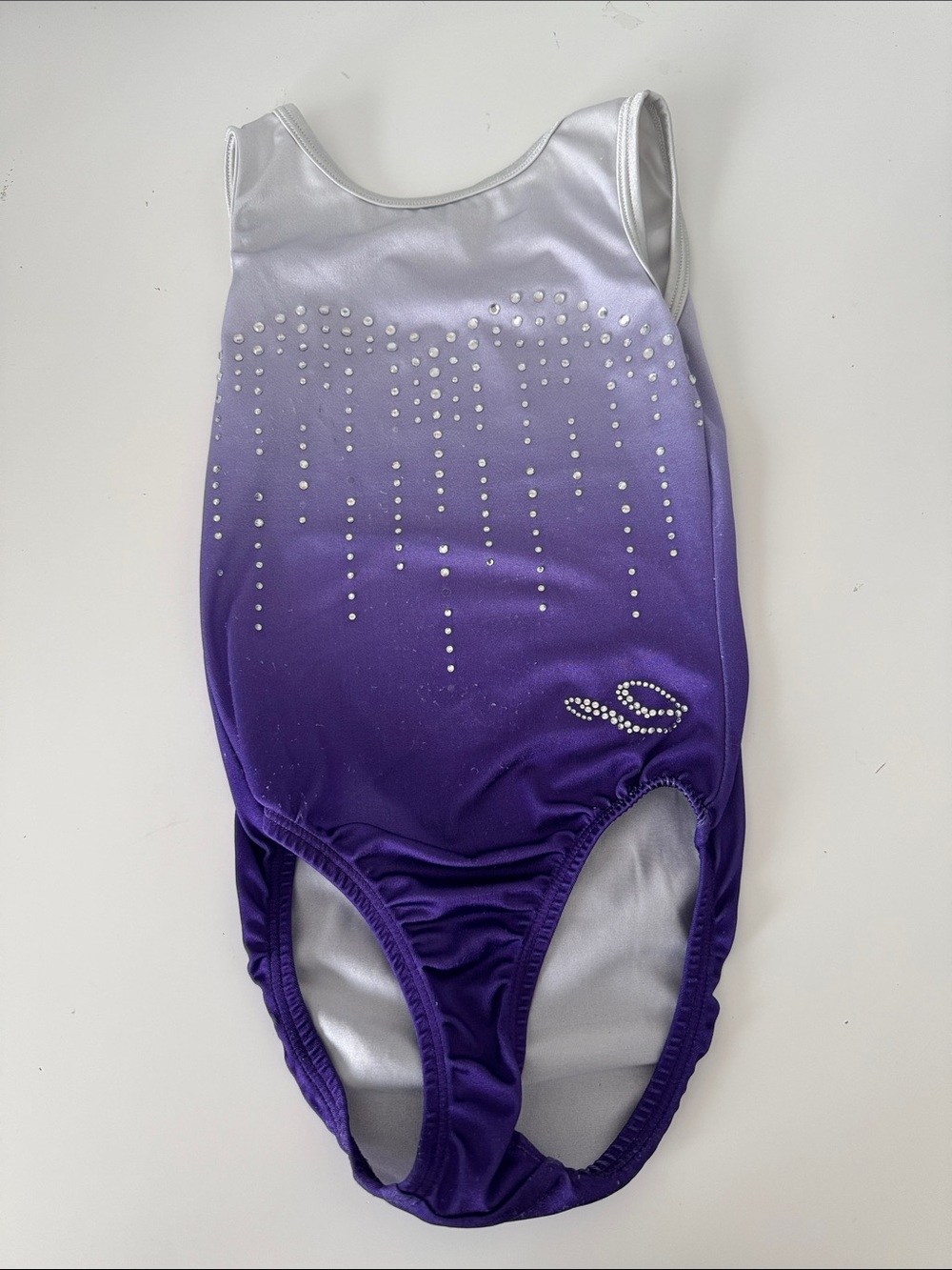 Girls Purple Ombre Gem One-Piece Leotard size 6yr